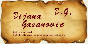 Dijana Gašanović vizit kartica